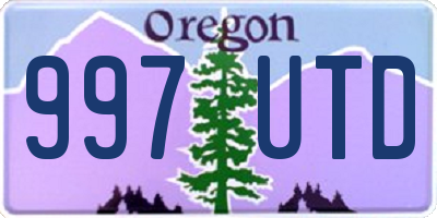 OR license plate 997UTD