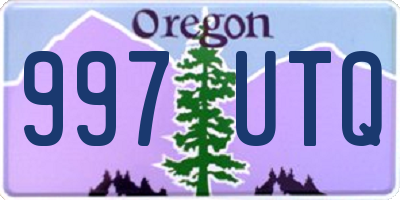 OR license plate 997UTQ