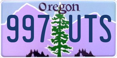 OR license plate 997UTS