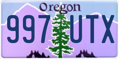 OR license plate 997UTX