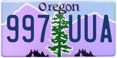 OR license plate 997UUA