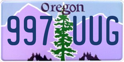 OR license plate 997UUG