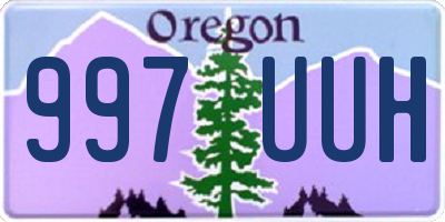 OR license plate 997UUH