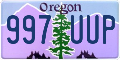 OR license plate 997UUP