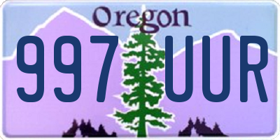 OR license plate 997UUR