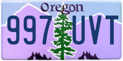 OR license plate 997UVT
