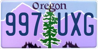 OR license plate 997UXG