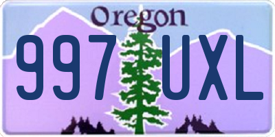 OR license plate 997UXL