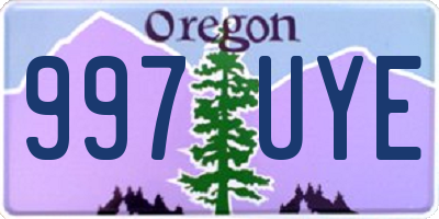 OR license plate 997UYE