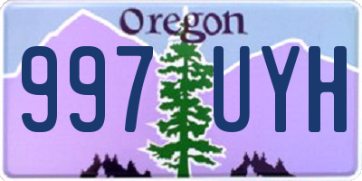 OR license plate 997UYH