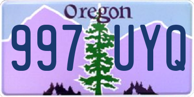 OR license plate 997UYQ