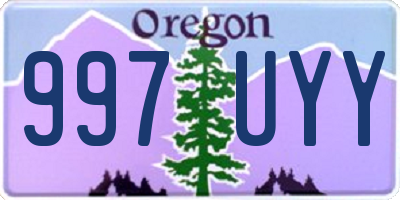 OR license plate 997UYY