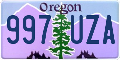 OR license plate 997UZA