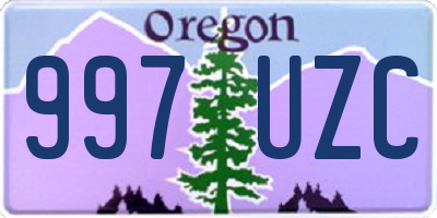 OR license plate 997UZC