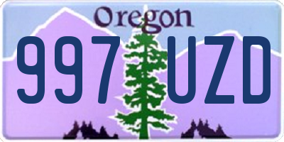 OR license plate 997UZD