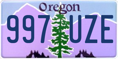 OR license plate 997UZE