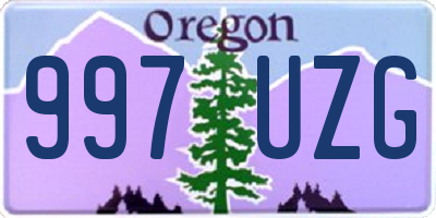 OR license plate 997UZG