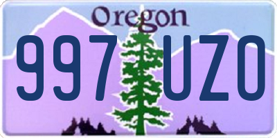OR license plate 997UZO