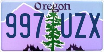 OR license plate 997UZX