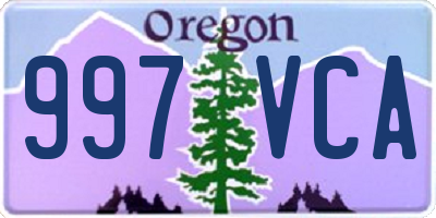 OR license plate 997VCA