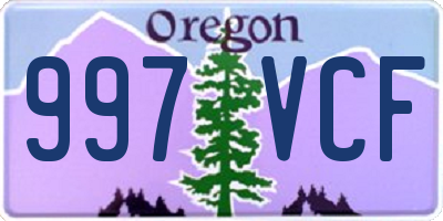 OR license plate 997VCF