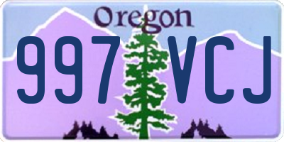 OR license plate 997VCJ