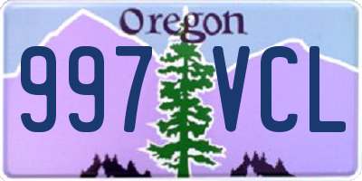 OR license plate 997VCL