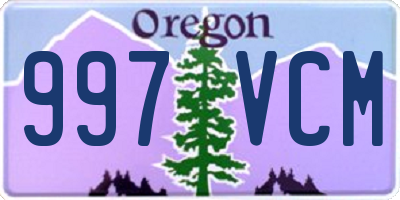 OR license plate 997VCM