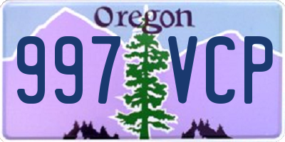 OR license plate 997VCP