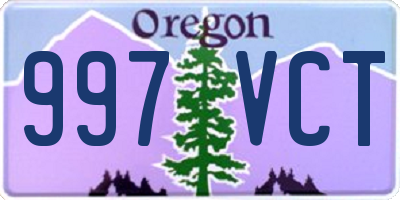 OR license plate 997VCT