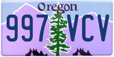 OR license plate 997VCV