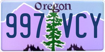 OR license plate 997VCY