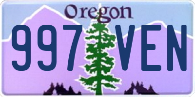 OR license plate 997VEN