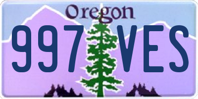 OR license plate 997VES