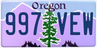OR license plate 997VEW