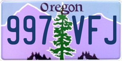 OR license plate 997VFJ