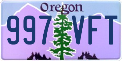OR license plate 997VFT