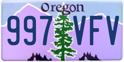 OR license plate 997VFV