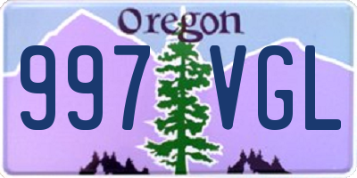 OR license plate 997VGL