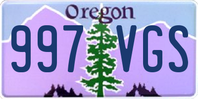 OR license plate 997VGS