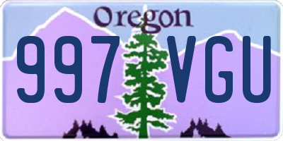 OR license plate 997VGU