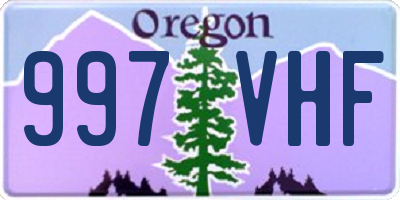 OR license plate 997VHF