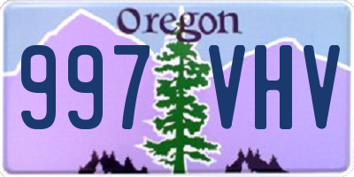 OR license plate 997VHV
