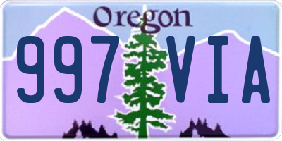 OR license plate 997VIA