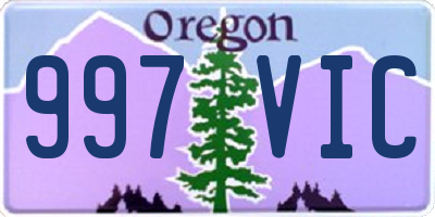OR license plate 997VIC