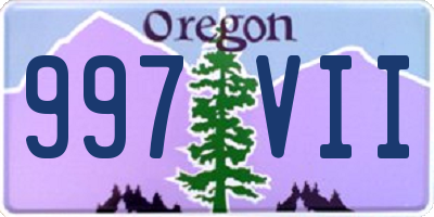 OR license plate 997VII
