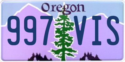 OR license plate 997VIS