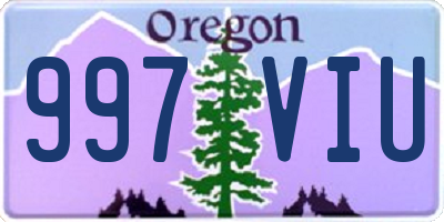 OR license plate 997VIU