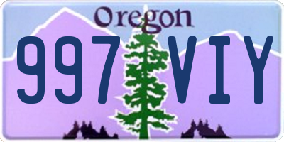 OR license plate 997VIY
