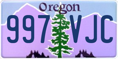 OR license plate 997VJC